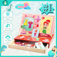 Bộ Ghép Hình Thời Trang Công Chúa 16 Bộ Váy - Hộp Gỗ Cao Cấp - Đồ Chơi Sáng Tạo Cho Bé Gái - Đồ chơi gỗ- Đồ chơi trí tuệ