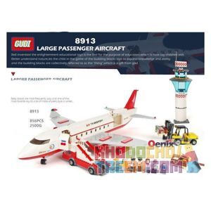 Bộ ghép hình xếp hình lego Máy bay chở khách cỡ lớn Gudi 8913