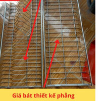 Bộ giá bát đĩa 3 tầng inox lắp tủ bếp kèm khay hứng nước inox bền đẹp chắc chắn