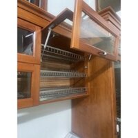 Bộ giá bát đĩa 3 tầng inox lắp tủ bếp kèm khay hứng nước inox bền đẹp chắc chắn
