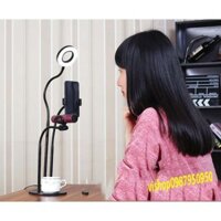 BỘ GIÁ ĐỠ 3 IN 1 LIVESTREAM (Đèn LED + Giá đỡ míc + Giá đỡ điện thoại) ben LOẠI I