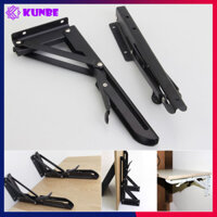 Bộ Giá Đỡ Ke Bàn Gấp Treo Tường KUNBE, Bản Lề Gập Thông Minh Tiết Kiệm Không Gian, Chịu Tải Tốt - Giá Đỡ Ke 25cm - Đen