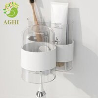 Bộ giá đựng bàn chải đánh răng BLAZELINK, Không cần khoan Cốc nước súc miệng phòng tắm đa chức năng, Cốc giặt treo tường tiết kiệm không gian bền bỉ Bộ giữ cốc đánh răng Máy cạo râu