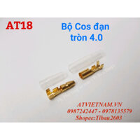 Bộ Giắc Đầu Đạn COs Tròn 4.0 - AT18 ( Bịch 50 bộ)