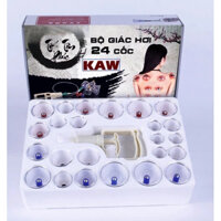 Bộ giác hơi 24 cốc KAW không dùng lửa dụng cụ cạo gió hút chân không giải độc cơ thể an toàn