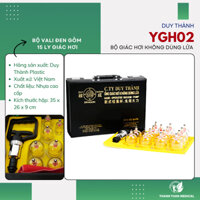 Bộ Giác Hơi Duy Thành YGH02 - Bộ Vali Đen Gồm 15 Ly Giác (12 cốc to, 2 cốc vừa, 1 cốc nhỏ)