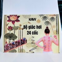 Bộ Giác Hơi Không Dùng Lửa 24 Cốc Giác Hơi, Trong Suốt, Siêu Bền, Chính Hãng Thiết Bị Diện Chẩn
