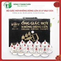 Bộ Giác Hơi Không Dùng Lửa Duy Thành YGH02 - Bộ Vali Đen Gồm 15 Ly Giác