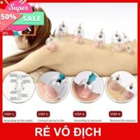 Bộ giác hơi không dùng lửa(12 phụ kiện) Chăm Sóc Sức Khỏe An Toàn - Tiện Dụng, Giúp Lưu Thông Máu