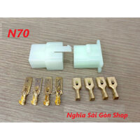 Bộ Giắc Nhựa xanh , 4 Lỗ 4P-6.3 - N70 ( 1 bịch/10 bộ)