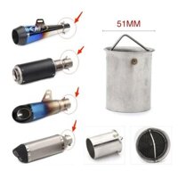 Bộ giảm thanh ống xả xe máy đa năng 2 inch DB Killer 51mm Chèn Bộ giảm thanh ống có thể tháo rời Chất xúc tác