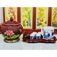 Bộ giành giỏ ủ ấm trà ấm tích Bát Tràng