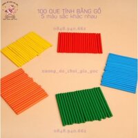 Bộ giáo cụ que tính học toán và thẻ ghép số học phép tính tư duy, giáo cụ Montessori cho bé