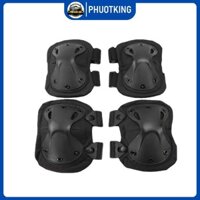 Bộ giáp bảo hộ chân tay vệ đầu gối khuỷu tay kiểu lính - PHUOTKING