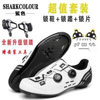 Bộ Giày Khóa Xe Đạp Đường Trường Giày Khóa Xe Đạp Mẫu Mới Nam Nữ Giày Đạp Xe Leo Núi Chuyên Nghiệp Giày Đạp Xe Đế Cứng