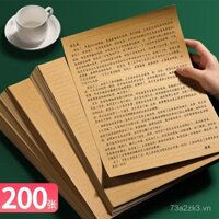 Bộ giấy kraft phong cách vintage và phong bì để viết thư tình, phong cách đơn giản, giấy lưới ngang A4 cho sinh viên đại học, giấy viết tay, giấy thư, sổ thư