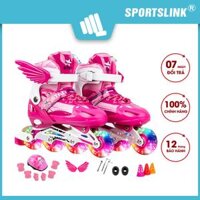 Bộ giày patin Full flash Star 901 Sportslink Hồng - S 31-34