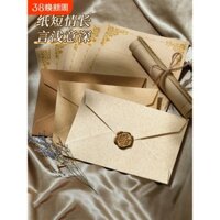 Bộ Giấy Phong Bì và Thư Vintage Giấy Kraft Dày Chất Lượng Cao Thư Viết Tay Kết Cấu Cao Phong Cách Ins Tinh Tế Thư Tình Văn Học Cặp Đôi Nhãn Dán Dập Vàng Giá Trị Cao Dấu Sáp Quà Tặng Ngày Lễ Tình Nhân