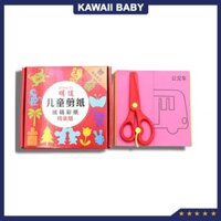 Bộ giấy thủ công tập cắt tặng kèm KÉO AN TOÀN cho bé giúp bé tư duy logic và đôi tay khéo léo.