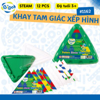 Bộ Gigo toys Khay tam giác xếp hình mầm non mẫu giáo 11 chi tiết 1162