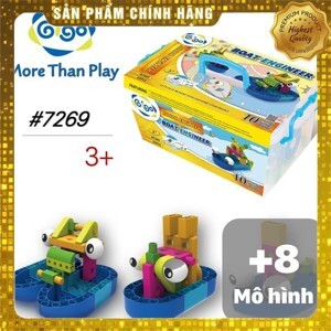 Bộ Gigo Toys tàu chiến hạm 7269 - 10 mô hình, 52 miếng ghép