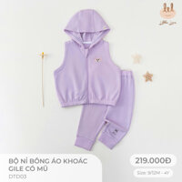 Bộ gile nỉ bông áo khoác có mũ dành cho bé Lil Little Love (DTD03)