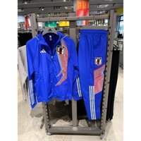 [BỘ GIÓ CHÍNH HÃNG] Adidas đội tuyển quốc giá Nhật Chất gió 2 lớp Túi khoá đầy đủ cả quần cả áo sẵn size S M L á