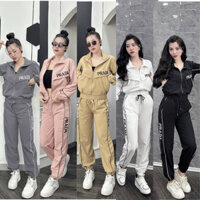 Bộ gió cổ bẻ quần bom chun cho nữ mặc thu đông_Quần Áo Huyền Anh