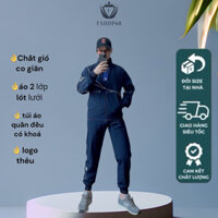 Bộ Gió thể thao nam das , gió Co Giãn 4 Chiều Áo 2 Lớp 50-88kg  bgmm8, túi áo quần có khoá, hàng cao cấp, ảnh tự chụp