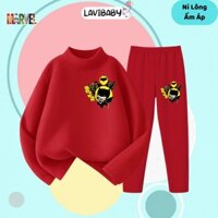 Bộ giữ nhiệt bé trai LaviBaby Quần áo giữ nhiệt cho bé Ấm áp, Mềm mịn, Dễ thương co dãn tốt - DBGN4