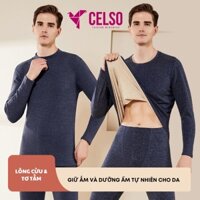 Bộ giữ nhiệt lông cừu thể thao, áo giữ nhiệt kèm quần legging giữ nhiệt đá bóng, tập gym, chạy bộ CELSO KP089