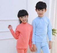 Bộ giữ nhiệt trẻ em, Quần áo giữ nhiệt trẻ em, quần áo giữ nhiệt trần trám bông siêu ấm