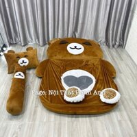 Bộ Giường Nệm Handmade Gấu Nâu Kèm Gối (Có Sẵn Tại Shop)