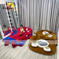 Bộ Giường Nệm Thú Bông Có Chăn Tiện Lợi Size 1m1-1m6 Dày 5cm Gồm 3 Món Hình Thú Cute ( Sẵn Hàng )