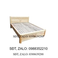 Bộ giường Ngủ Gỗ Sồi Nga 1M8X2M Màu Tự Nhiên Giá Rẻ