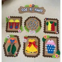 Bộ góc kỹ năng trang trí lớp mầm non