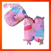 Bộ gối chặn cho bé sơ sinh vải Cotton Satin Hàn Quốc siêu đẹp, gối gòn lông vũ, mềm mát