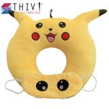 Bộ gối chữ U và bịt mắt tạo hình Pokermon Go 06 - THIVI (Pikachu Vàng)