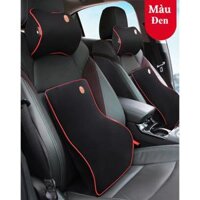 Bộ gối ghế tựa lưng và đầu xe hơi,ô tô chất liệu cao su non cao cấp - Màu Đen,Chỉ gối tựa đầu