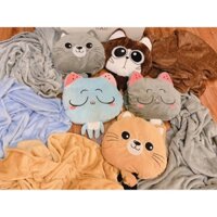 Bộ gối kèm chăn 2 in 1 hình thú