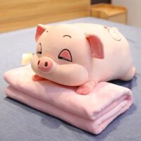 Bộ Gối Kèm Chăn 3 Trong 1 Hình Thú, Ấm Áp, Siêu Mềm