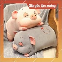 BỘ GỐI LỢN KÈM CHĂN SIÊU MỀM MỊN TO ĐẸP DỄ THƯƠNG ( HEO MỠ ) (HÀNG XUẤT KHẨU)