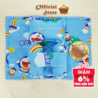 Bộ gối nệm lót cho bé sơ sinh kèm gối chặn gối nằm chần bông gòn Micro vải cotton Thắng Lợi họa tiết hoạt hình trẻ em