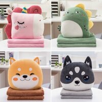 bộ gối ngủ văn phòng 2 trong 1 chăn nhét gối tiện lợi - bộ gối ngủ văn phòng 2 trong 1