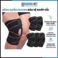 Bó Gối Thể Thao, Đai Cuốn Băng Đầu Gối Bảo Vệ Khớp Gối Silicon Cao Cấp Aolikes AL7908 chơi thể thao tập gym chạy bộ