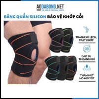 Bó Gối Thể Thao, Đai Cuốn Băng Đầu Gối Bảo Vệ Khớp Gối Silicon Cao Cấp Aolikes AL7908 chơi thể thao tập gym chạy bộ T