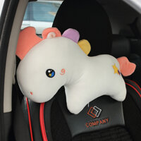 Bộ Gối Tựa Đầu Tựa Lưng Hình Ngựa Unicorn Kỳ Lân Xinh Xắn Gắn Trên Ô Tô, Ghế Văn Phòng