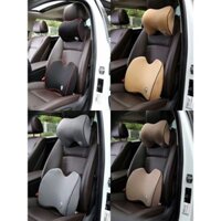 Bộ gối tựa lưng và đâu cao su non oto