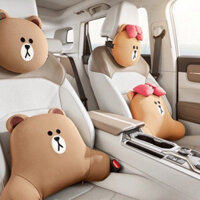 Bộ Gối Tựa Ô Tô Thỏ CONIE Gấu BROW Cao Su Non Hàng Cao Cấp