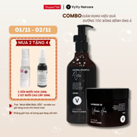 Bộ gội ủ dưỡng bóng giảm rụng cho da đầu và mái tóc khỏe đẹp óng ả combo10 vyvyhaircare V 530ml